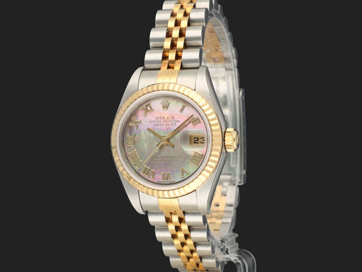 Rolex Lady-Datejust 26 Gold/Steel MOP Roman Dial 79173 NEW  (1)