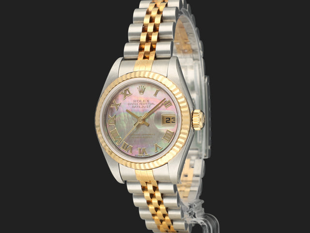Rolex Lady-Datejust 26 Gold/Steel MOP Roman Dial