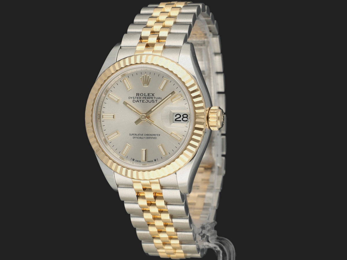 Rolex Lady-Datejust 28 Gold/Steel Silver Dial 279173 (1)