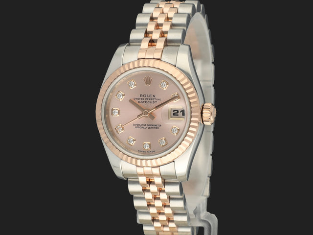 Rolex Lady-Datejust 26 Everose/Steel Pink Diamond Dial