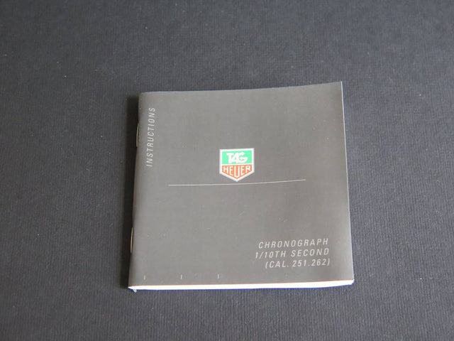 Tag Heuer Instructions Chronograph 1/10th Second Booklet