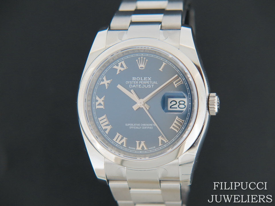 Rolex Datejust Blue Roman Dial NEW 116200   (1)