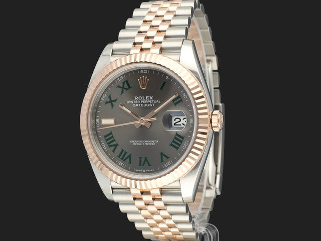 Rolex Datejust 41 Everose/Steel Slate Roman Dial 126331