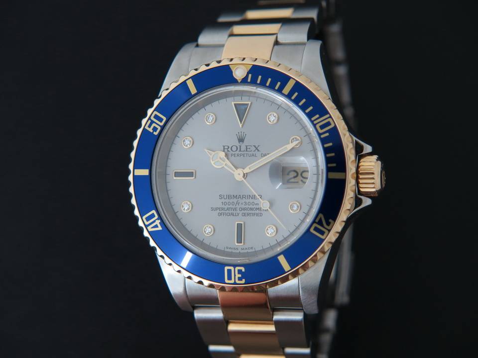 Rolex Submariner Serti/Sultan Dial Gold/Steel 16613 (1)
