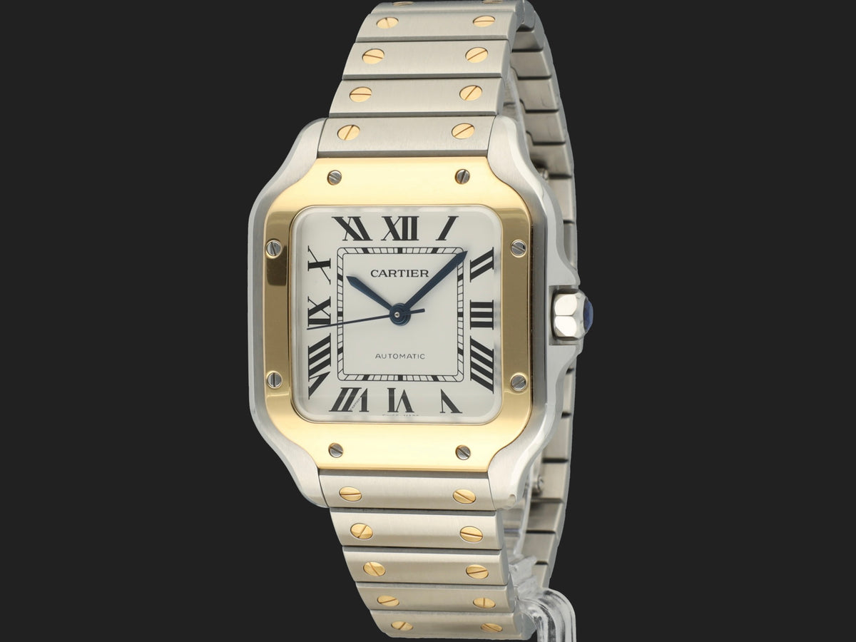 Cartier Santos Medium Gold/Steel Roman Dial W2SA0016 (1)