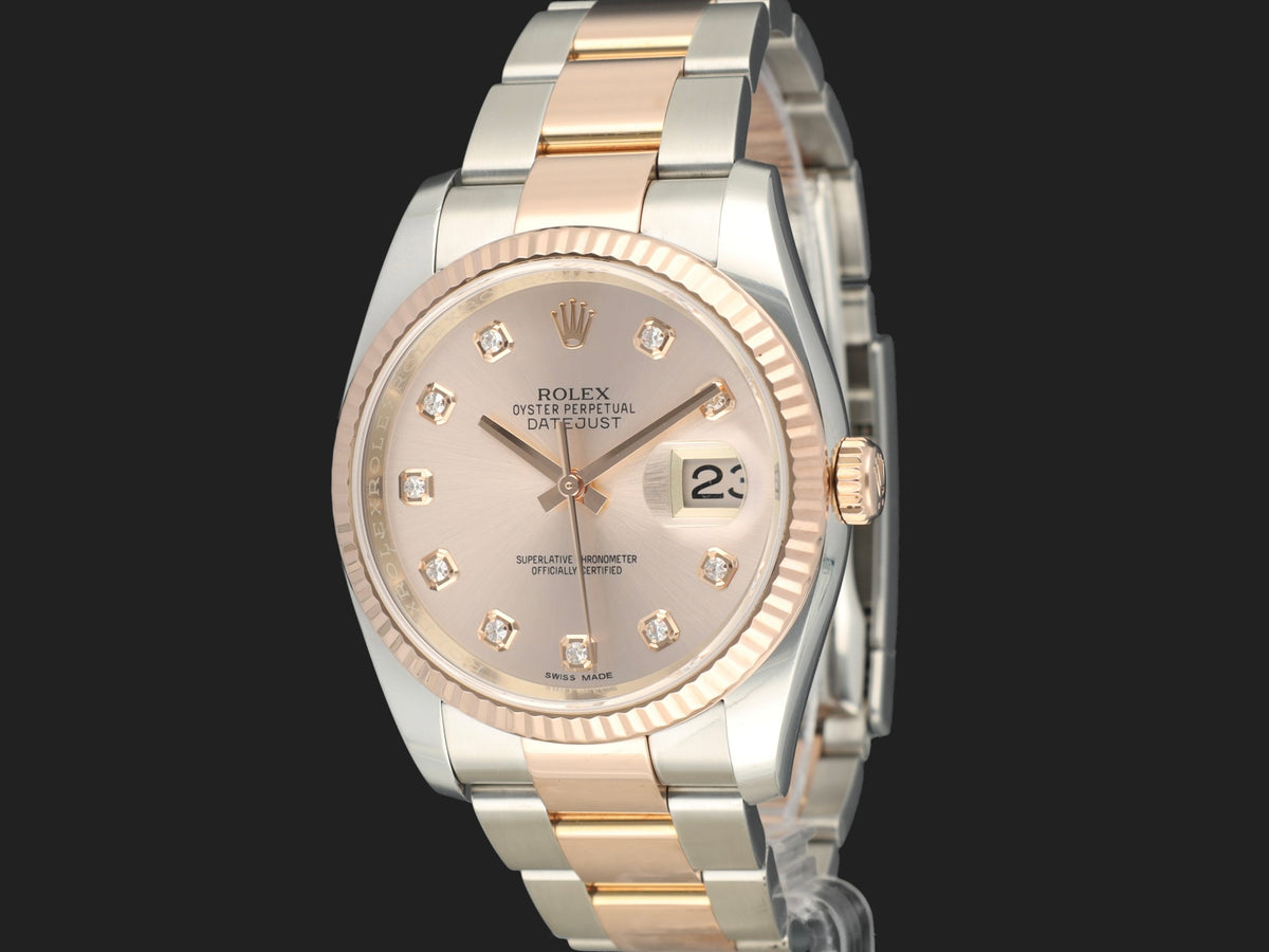 Rolex Datejust 36 Everose/Steel Pink Diamond Dial 116231 (1)