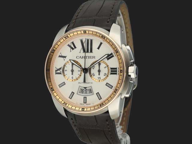Cartier Calibre De Cartier Chronograph Rose Gold/Steel