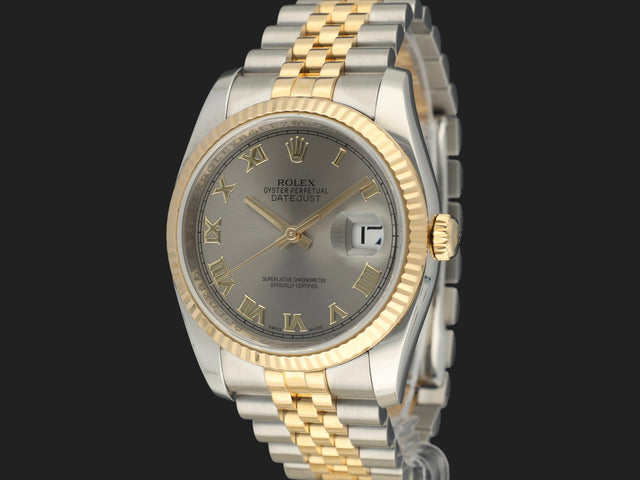 Rolex Datejust Gold/Steel Grey Roman Dial