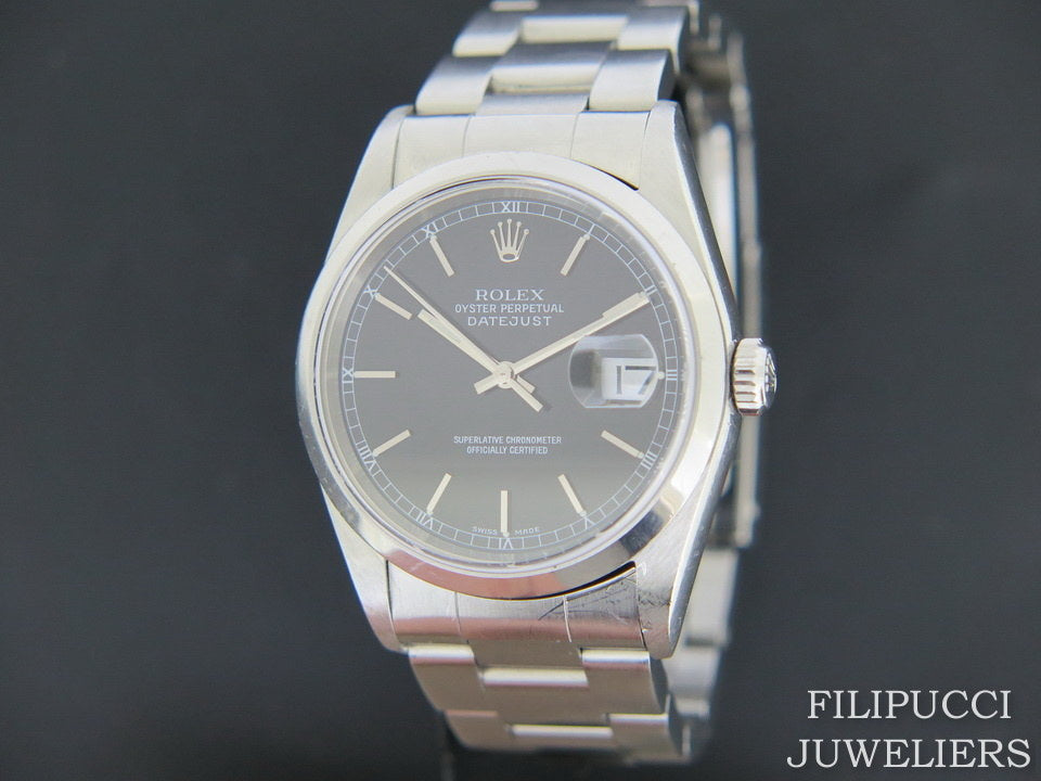 Rolex Datejust Black Dial 16200   (1)