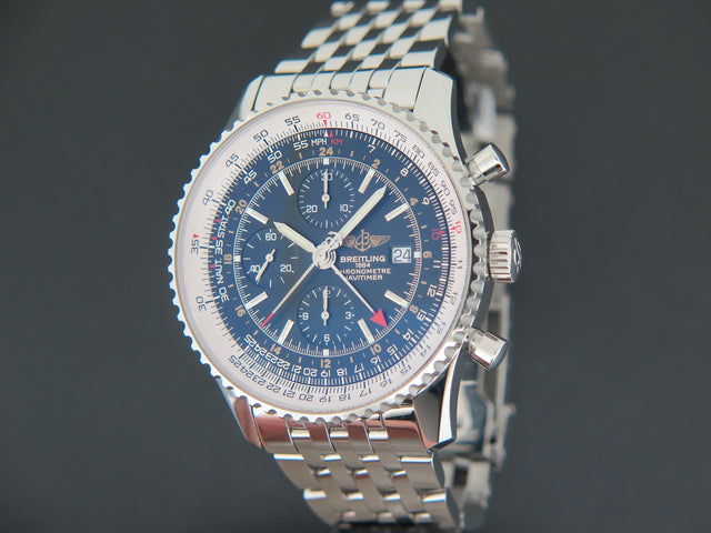 Breitling Navitimer World GMT Black Dial /