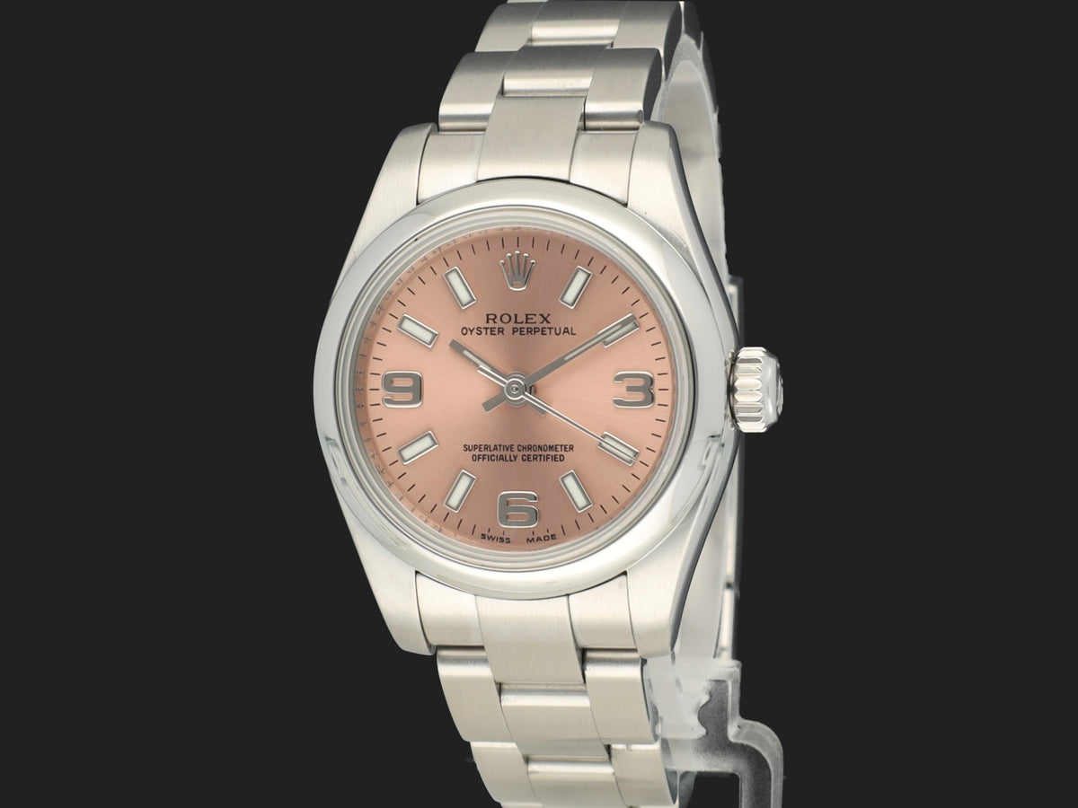 Rolex Oyster Perpetual Pink Dial 176200 (1)