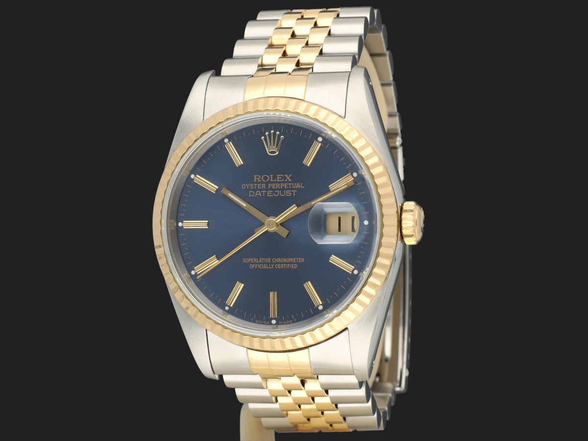 Rolex Datejust 36 Gold/Steel Blue Dial 16233 (1)