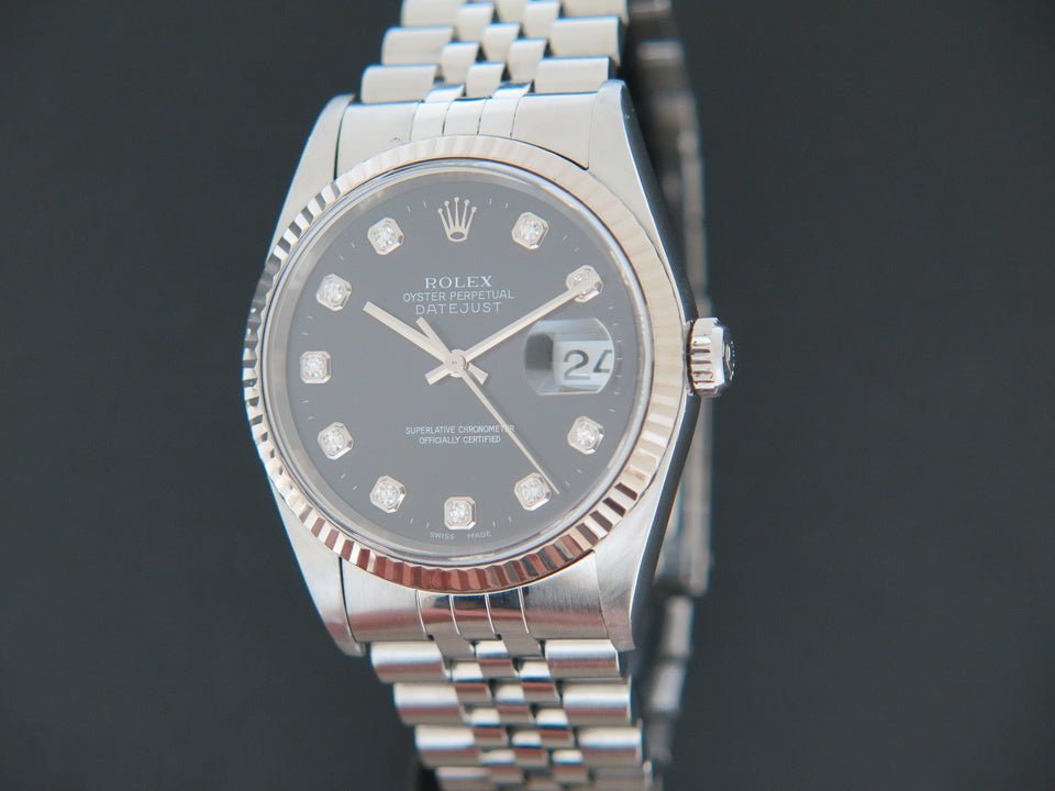 Rolex Datejust Black Diamond Dial 16234 (1)