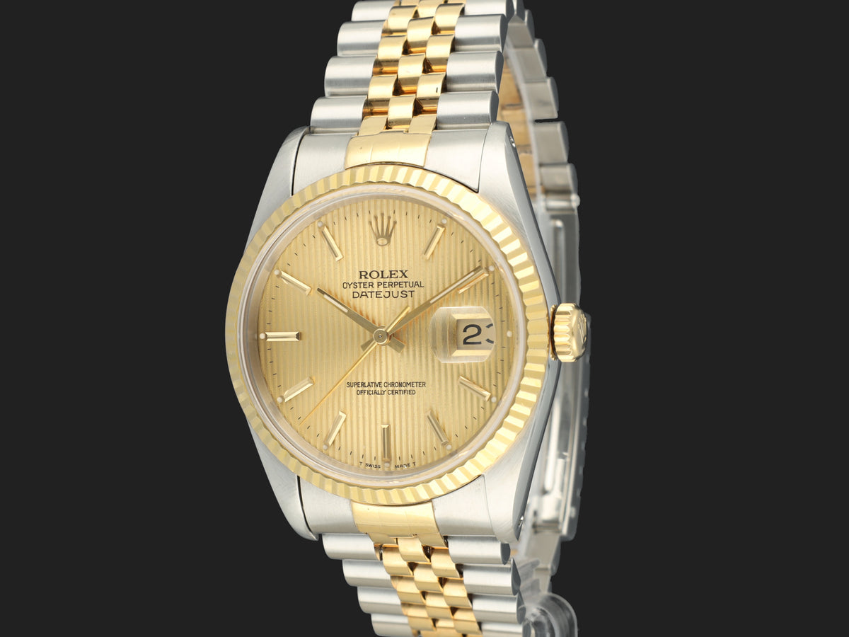 Rolex Datejust 36 Gold/Steel " Tapestry Dial" 16233 (1)