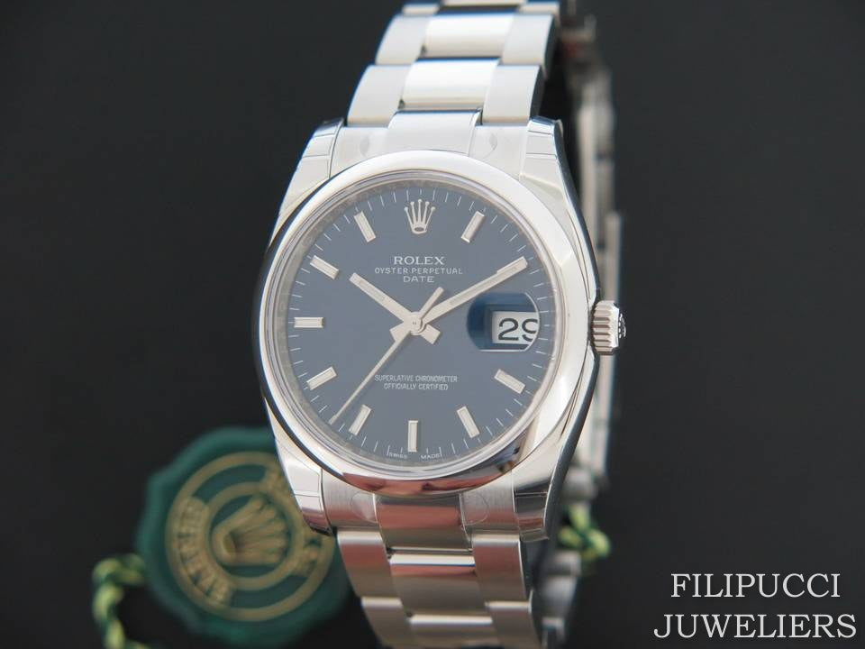 Rolex Date NEW 115200 Blue Dial (1)