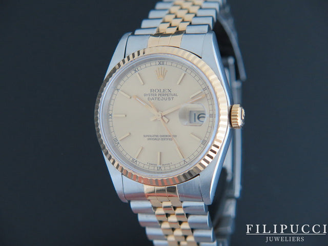 Rolex Datejust Gold/Steel Champagne Dial