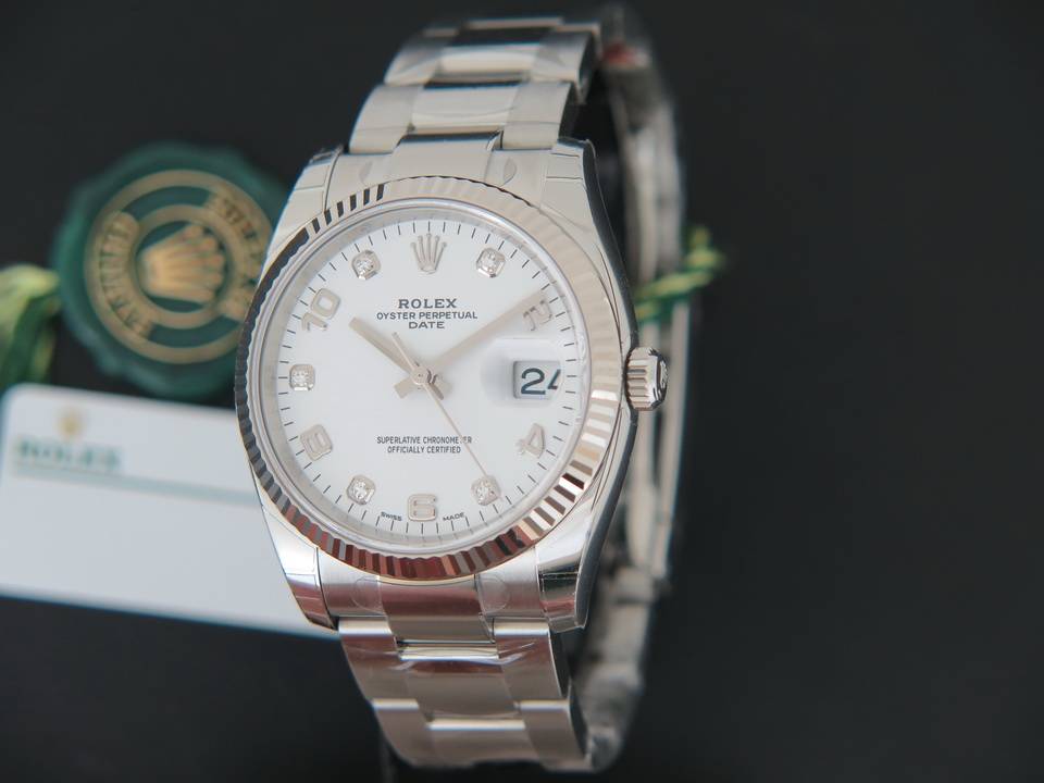 Rolex Date Diamonds NEW 115234 (1)