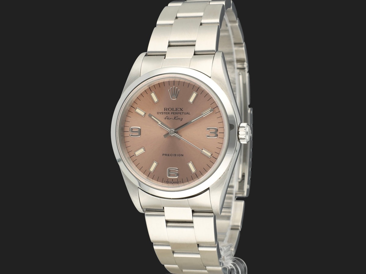 Rolex Air-King 34 Pink Dial 14000M K-Serial (1)