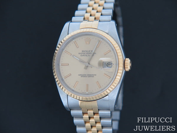Rolex Datejust Gold/Steel Champagne Dial