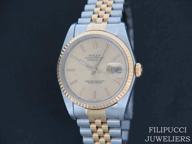 Rolex Datejust Gold/Steel Champagne Dial