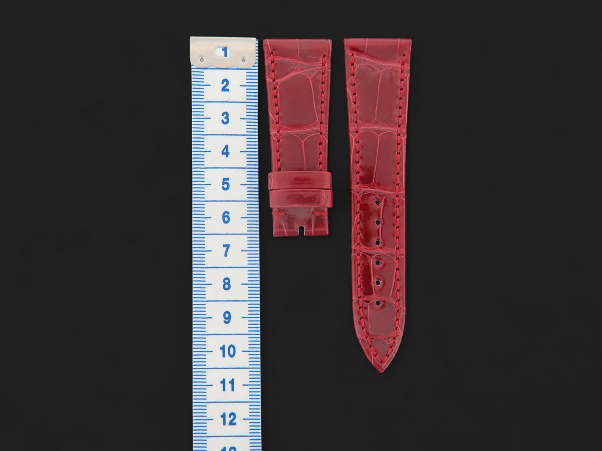 Breguet Alligator Leather Strap Glossy Red 20mm NEW (1)
