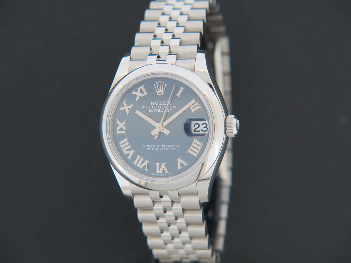 Rolex Datejust 31 Blue Roman Dial 278240 99% NEW (1)