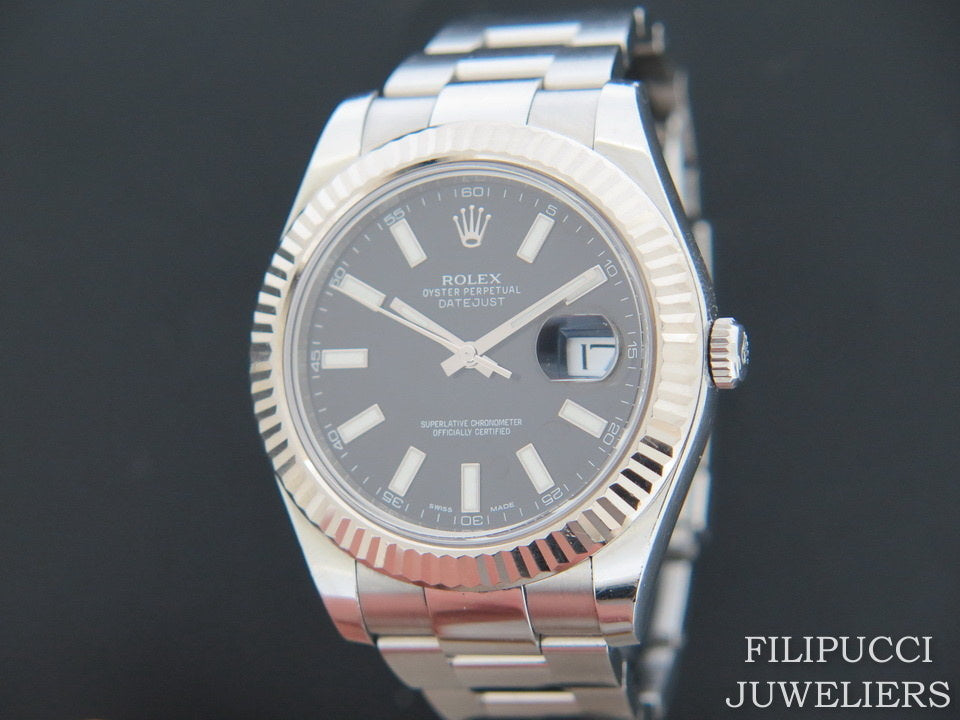 Rolex Datejust II Black  Dial 116334   (1)