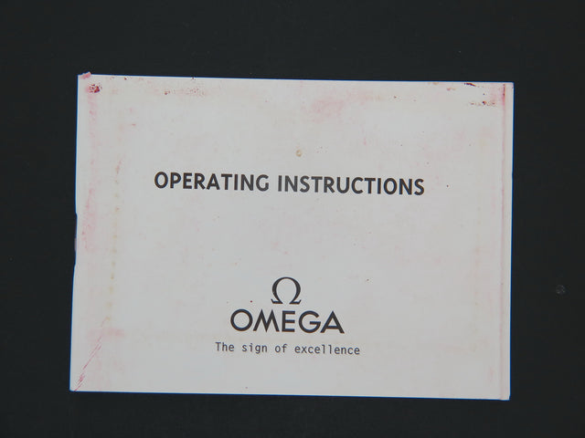 Omega Operating Instructions Booklet for cal. 1128
