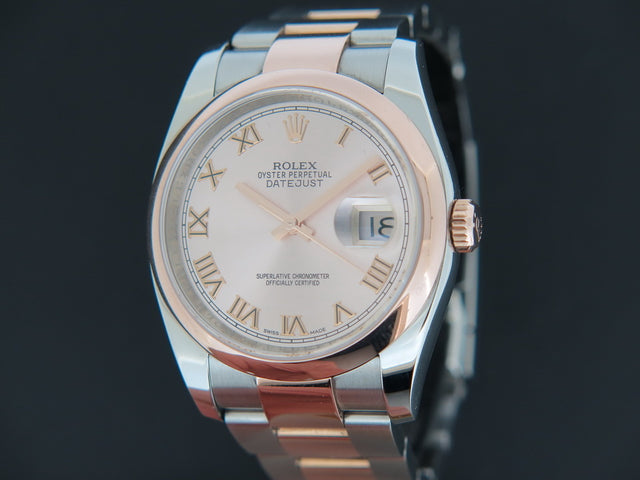 Rolex Datejust Rosegold / Steel Pink Dial