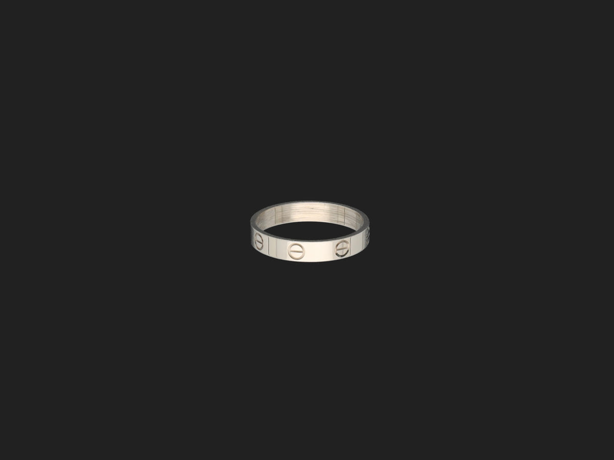 Cartier Love Ring White Gold Size 57 (1)