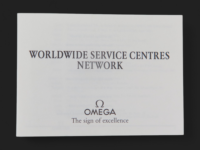 Omega Service Centre Booklet 1989