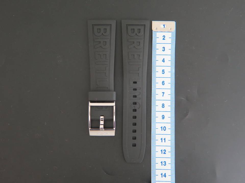 Breitling New Rubber strap 24-20 + Breitling Clasp (1)