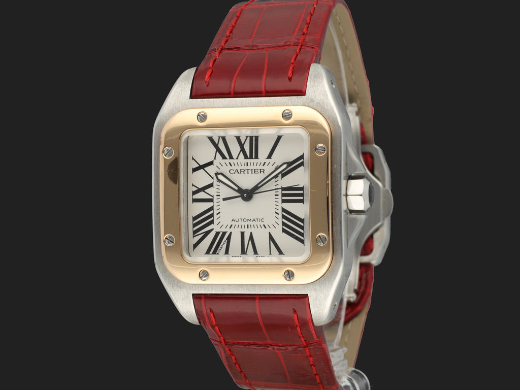 Cartier Santos 100 MM Gold/Steel Automatic 2878 / W20107X7 (1)