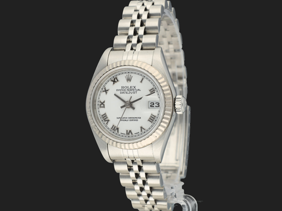 Rolex Lady-Datejust 26 White Roman Dial 79174   (1)