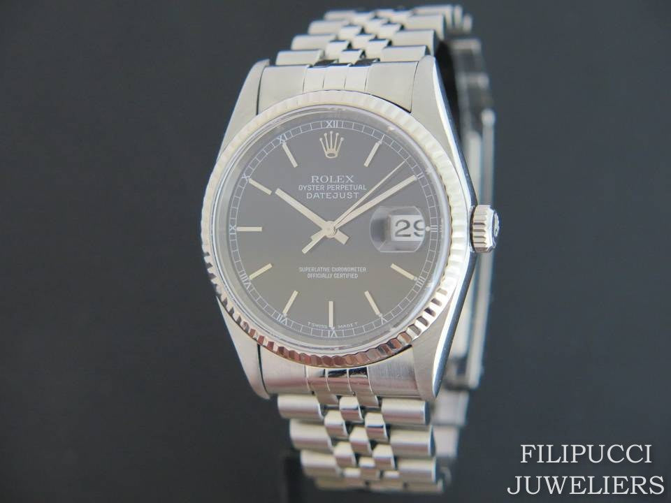 Rolex Datejust  Black Dial 16234   (1)