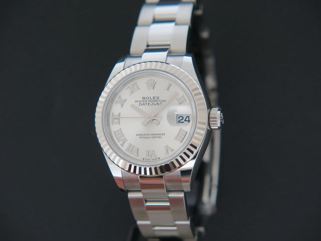 Rolex Datejust Lady 28mm Silver Roman Dial NEW