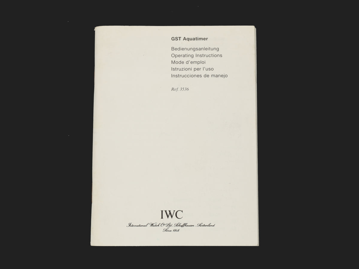 IWC Operating Instructions GST Aquatimer (1)